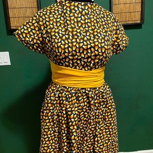 Retro vintage handmade candy corn dress w/ pockets
